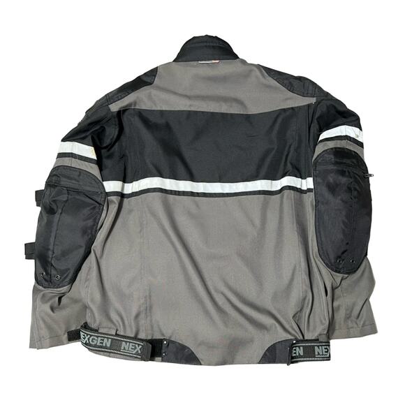 NEXGEN WATERPROOF MOTORCYCLE JACKET Men's Medium Reflective Padded Zip Lining - Picture 8 of 12